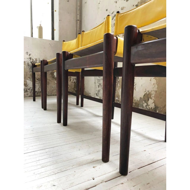 Rosewood and Leather Dining Chairs by Arne Vodder for Sibast, 1950s, Set of 4 For Sale - Image 16 of 18