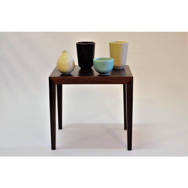 1950s Vintage Red Faience Marselis Vase by Nils Thorsson, 1950s For Sale - Image 5 of 6