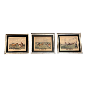 Early 19th Century Henry Alken “The High Mettled Racer” Equestrian Prints, Set of 3
