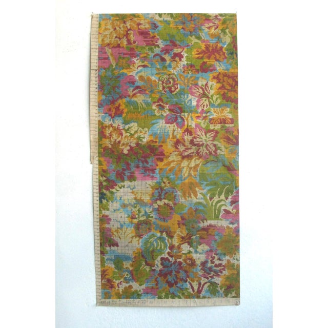 19th c. French original textile design. This design is for a woven tapestry. Gouache on paper. Each design is a one-of-a-...