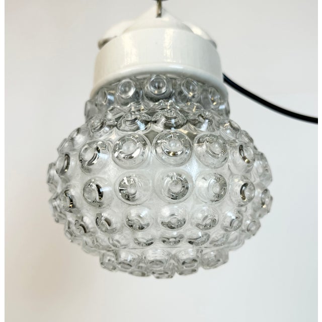 Vintage White Porcelain Pendant Light, 1970s For Sale - Image 4 of 13