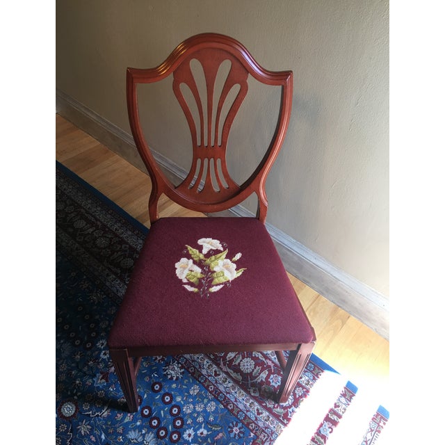 Antique Dining Room Needlepoint Seat Chairs Set of 6 Chairish