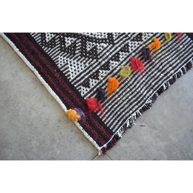 Textile Vintage Primitive Kilim Hand-Woven Rug - 5'2" X 7' For Sale - Image 7 of 9