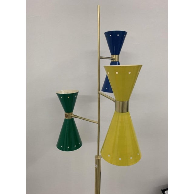 Metal Floor Lamp with 3 Adjustable Cones, Italy, 1950s For Sale - Image 7 of 7