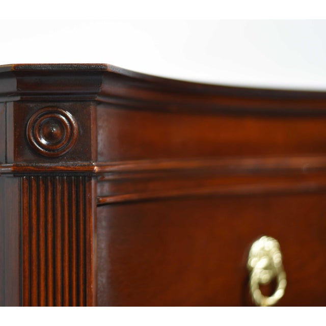 Vintage Mahogany Tallboy Dresser With Serpentine Front the Kentmark by Kent Coffey For Sale - Image 9 of 13