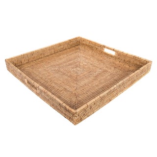 Artifacts Rattan Square Tray For Sale