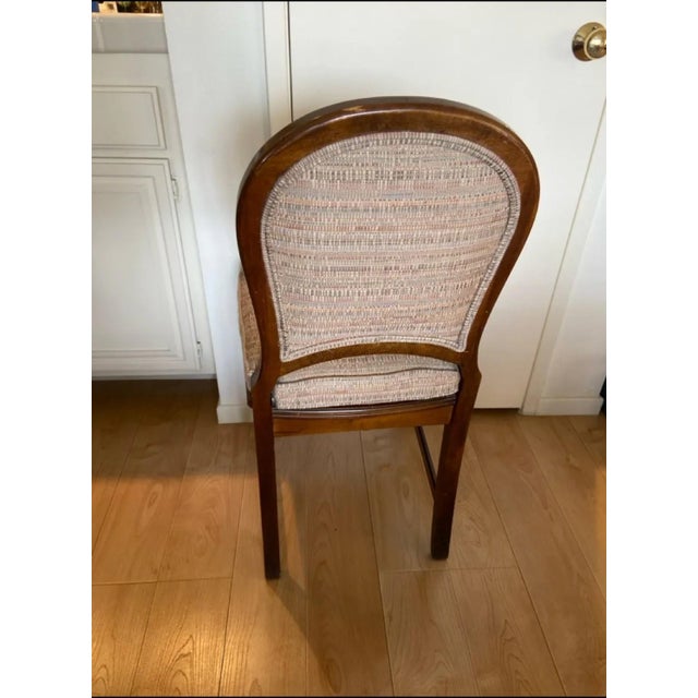 Stunning Vintage French Provincial Balloon Back Side Chair With Hand-Painted Floral Apron, Circa 1940s–1960s For Sale - Image 11 of 12