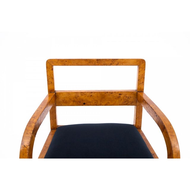 Black Art Deco Armchairs, Poland, 1940s, Set of 2 For Sale - Image 8 of 11