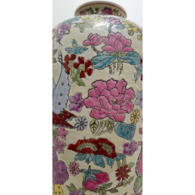 Mid Century Chinese Mille Fleurs Porcelain Vase For Sale - Image 16 of 16