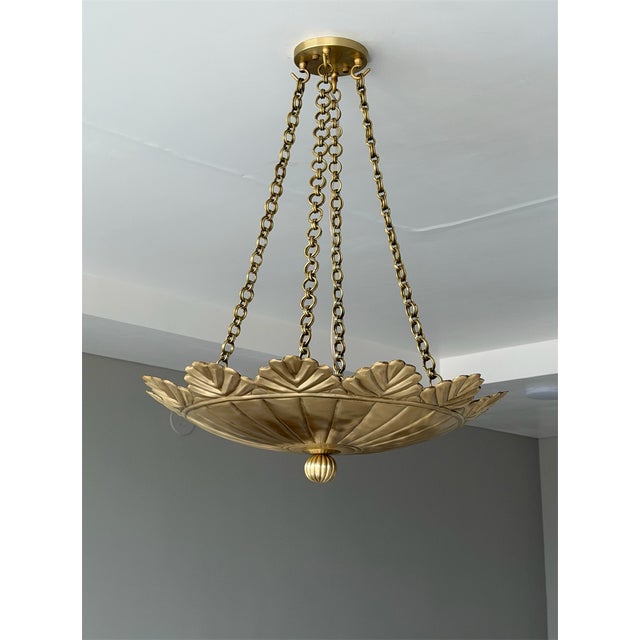 Art Deco Unique Design Brass Pendant Light Fixture For Sale - Image 3 of 13