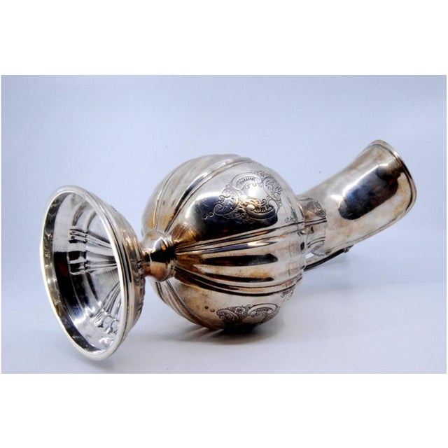 Metal Lavender and Silver Gum with Engravings and Low Reliefs, Gum with Open Handle For Sale - Image 7 of 11