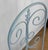 Vintage French Blue Wrought Iron Tall Back Garden Patio Chairs - Set of 4 For Sale - Image 10 of 13