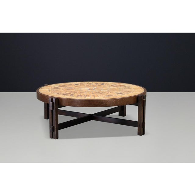 Coffee Table in Ceramic & Bentwood from Roger Capron, Vallauris, 1960s For Sale - Image 4 of 18