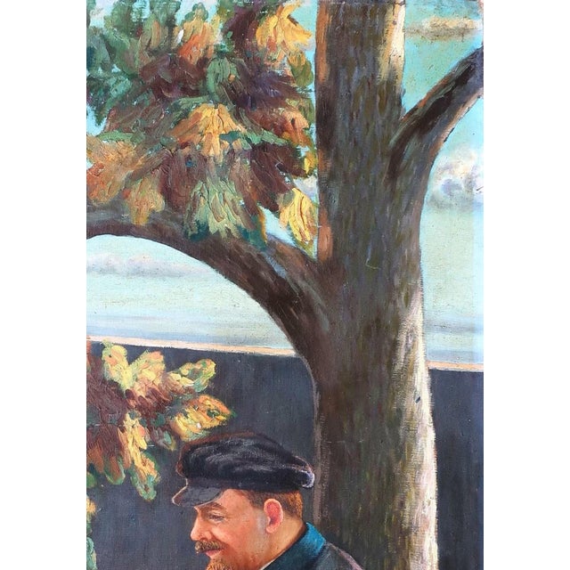 Realism Original Lenin Oil Painting, 1966 For Sale - Image 3 of 6