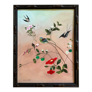 Oil Painting of Exotic Birds by Satori Gregorakis