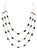 Three Layer Necklace With Emerald , Ruby & Kyanite with Diamond Bar, 14 KYG 15Gm For Sale