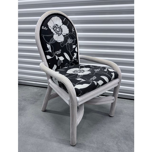 Set of 6 Pencil Reed Rattan Dining Chairs After Gabriella Crespi For Sale - Image 9 of 18