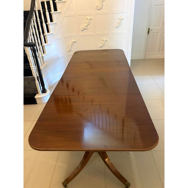 Antique Regency English Figured Mahogany Extending Dining Table, 1920s For Sale - Image 4 of 12