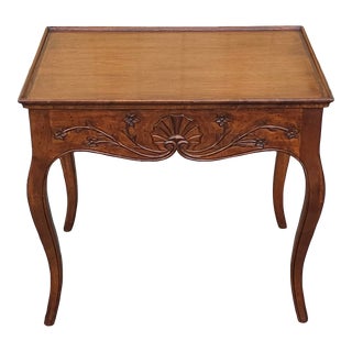 Italian Provincial Style Carved and Varnished Solid Cherry Side Table For Sale