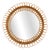 Mid-Century Round Rattan and Bamboo Wall Mirror in the style of Franco Albini, Italy, 1960s For Sale