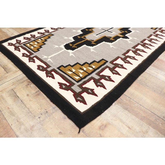 Textile Vintage Klagetoh Navajo-Style Kilim Rug - 04'06 X 07'02 For Sale - Image 7 of 12