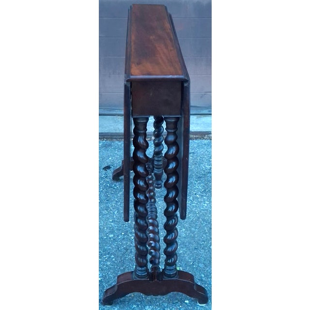 Victorian Rococo Style Walnut Drop-Leaf Sunderland Table For Sale - Image 9 of 11