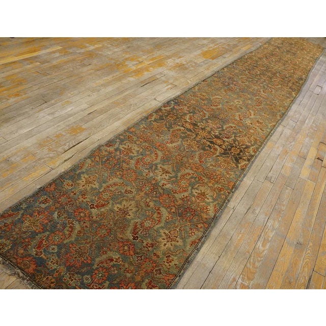 Early 20th Century W. Persian Bijar Carpet 2' 8" x 16' Hallway Runner Rugs (2.08ft x 16ft), Country of Origin: Iran /...