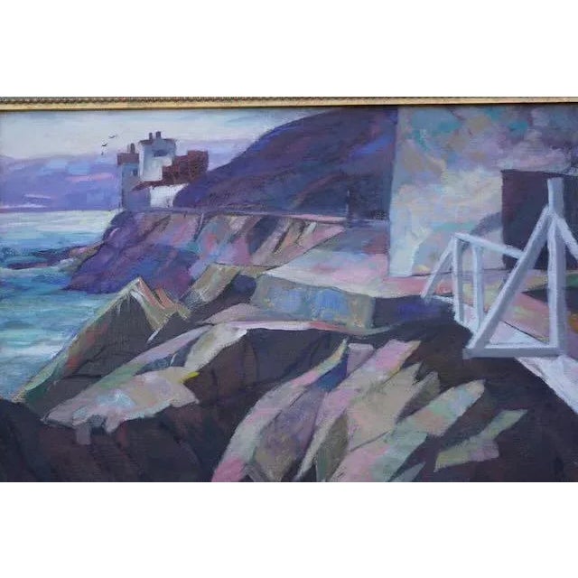 Canvas measures 19 1/4" x 25", and the frame is 26 1/4" x 32 3/8". Signed. Born in San Francisco, CA on Dec. 31, 1888....