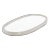 Oval Tray in White Shagreen With Polished Stainless Steel by Kifu Paris For Sale
