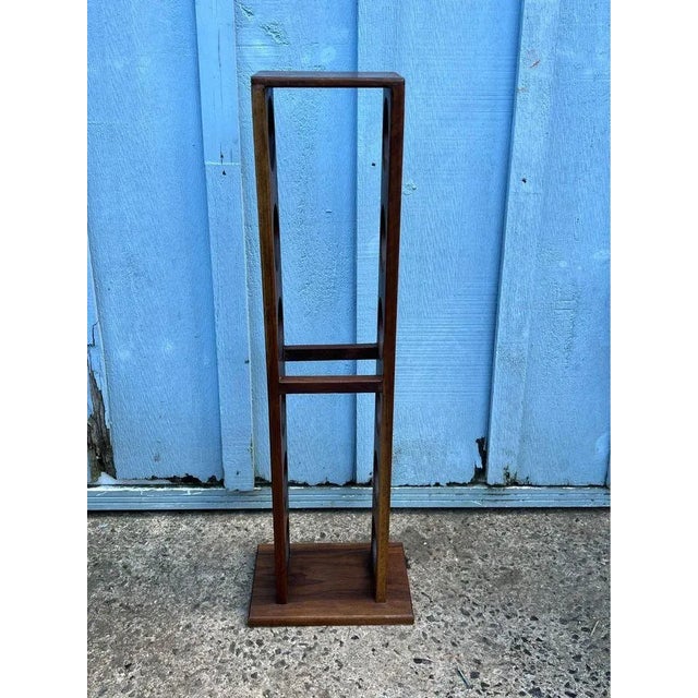 Mid-Century Modern Tall Mid Century Modern 6-Bottle Solid Teak Wine Rack For Sale - Image 3 of 6