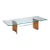 Vladimir Kagan for Selig Mid Century Walnut and Glass Propeller Coffee Table For Sale