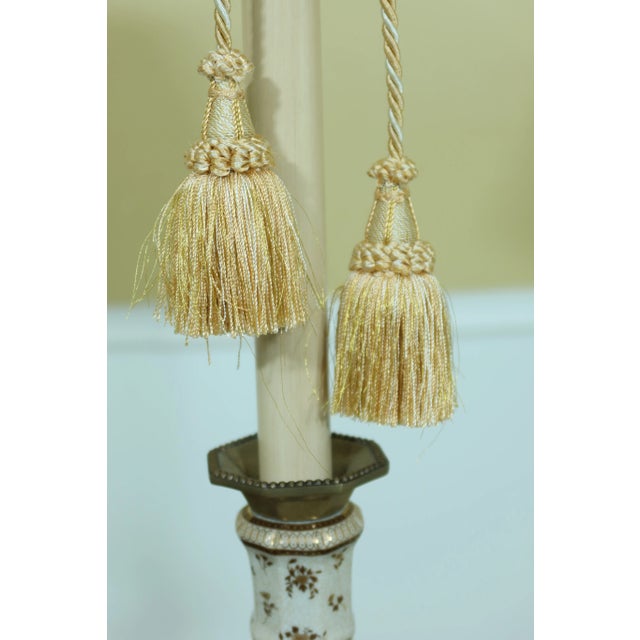 2010s Pair Concord Simone Porcelain Decorative Table Lamps For Sale - Image 5 of 11