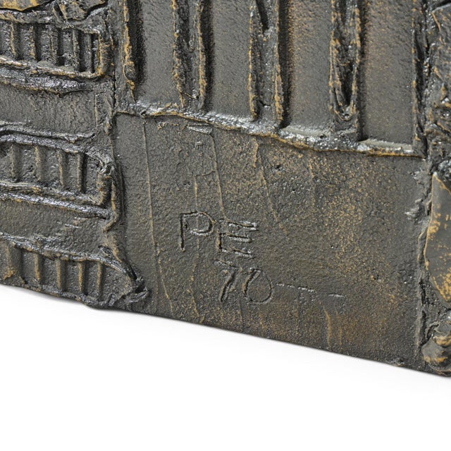 Bronze Paul Evans for Directional Pe70 Mid Century Signed Resin Coffee Table For Sale - Image 8 of 8