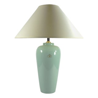 Celadon Ceramic Table Lamp from Velsen Keramiek, 1980s For Sale