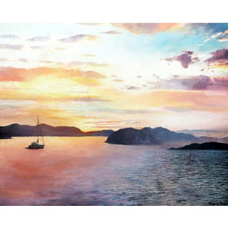 Impressionist Acrylic and Mixed Media on Canvas Painting, "Dream Cave" For Sale