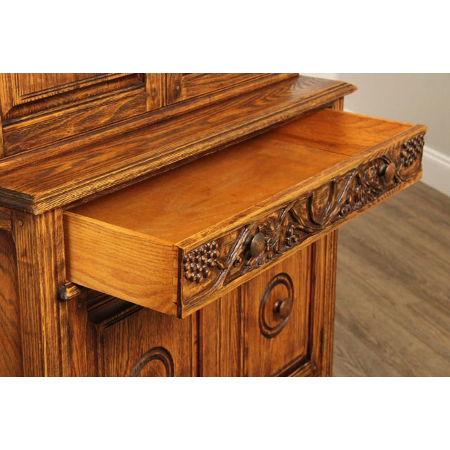 Jamestown Lounge Co. Feudal Oak Storage Cupboard Hutch For Sale In Philadelphia - Image 6 of 12