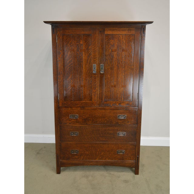 Stickley Mission Collection Oak Gentleman's Armoire Chairish