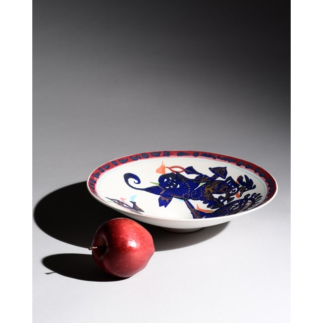 1980s Large Alta Mira Porcelain Plate by Gilbert Portanier for Rosenthal, 1970s For Sale - Image 5 of 14