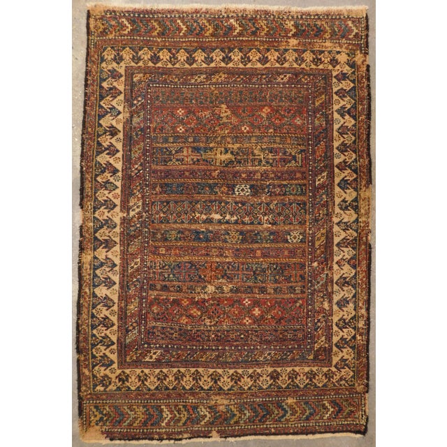 Distressed Antique Sumac Rug. For Sale - Image 13 of 13