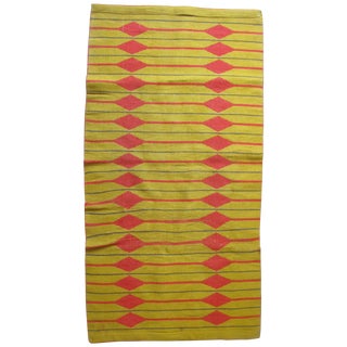 Danish Modern Flat Weave MCM Rug Tapestry For Sale