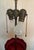 Late 19th Century Victorian Bohemian Cranberry Glass Lustre Table Lamp With Enameled Flowers & Crystal Prisms For Sale - Image 6 of 6