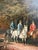Vintage English Hunting Scene Oil Painting Horses Hounds Equestrian Sporting Art For Sale - Image 4 of 14