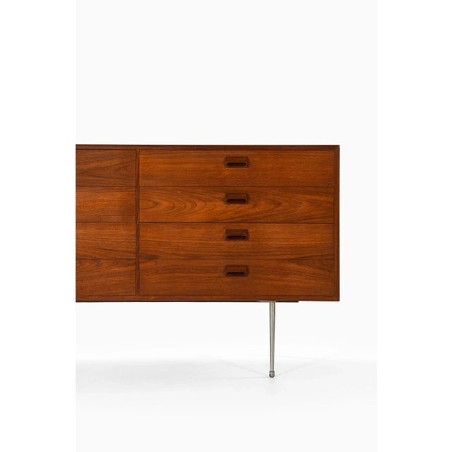 Børge Mogensen Sideboard in Steel and Teak attributed to Børge Mogensen, 1950s For Sale - Image 4 of 9