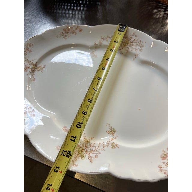Ceramic Vintage Floral Ceramic Serving Tray For Sale - Image 7 of 9