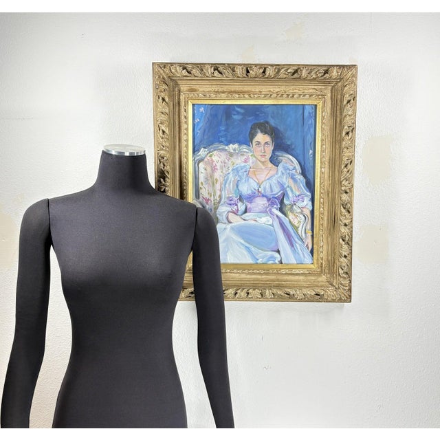 Signed Steve LeBailly Original Tempera – Master Study After Sargent's "Lady Agnew" For Sale - Image 10 of 11