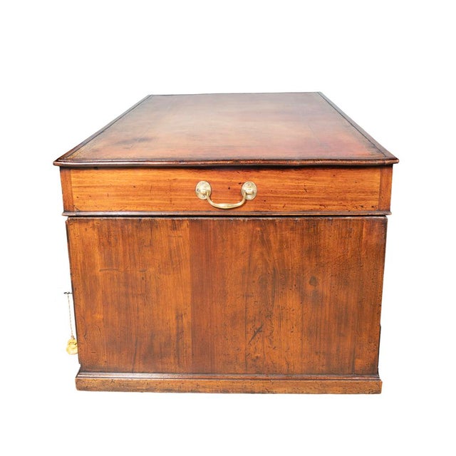 George III Mahogany Partners Desk For Sale In Boston - Image 6 of 11
