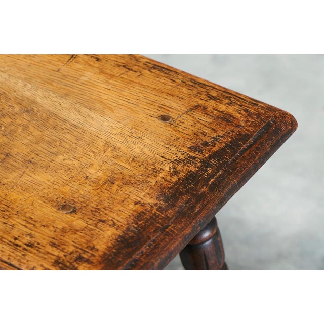 Rustic Stool or Side Table in Turned and Carved Oak, 19th Century For Sale - Image 5 of 14