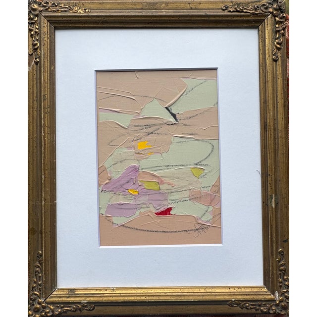 Contemporary Contemporary Alexis Walter Abstract Painting in Old Art Deco Frame For Sale - Image 3 of 6