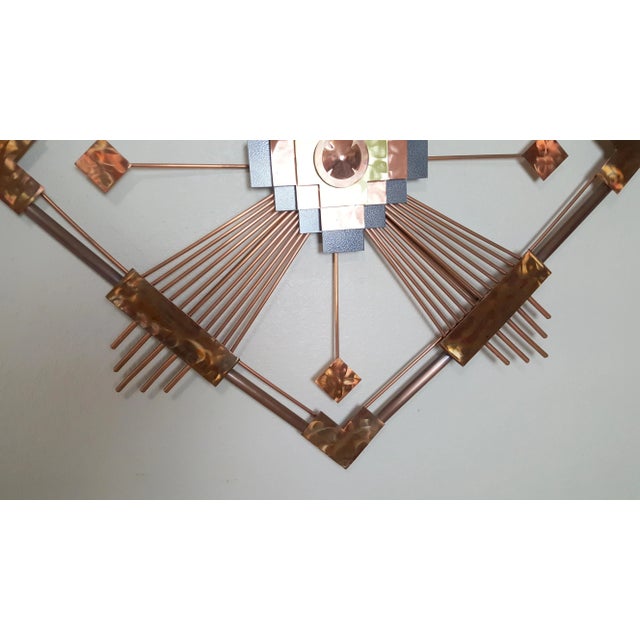 Mid-Century Modern Copper Metal Wall Art For Sale - Image 3 of 7