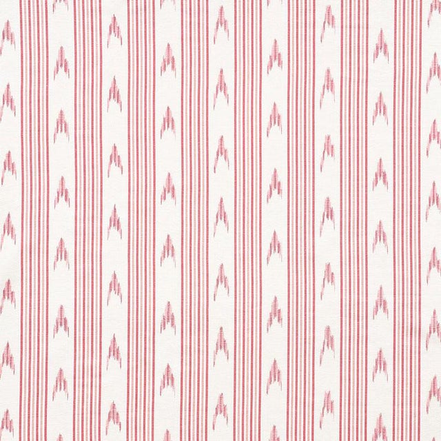 Schumacher X Mark D. Sikes Santa Barbara Ikat in Pink Fabric For Sale